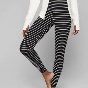 Athleta - High Rise Stripe Chaturanga Tight (Black & White) Size: Small